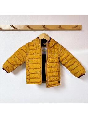 Gap Toddler Yellow Hooded Puffer Jacket